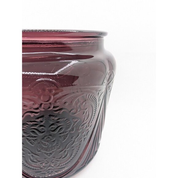 Vth Royal Lace Hazel Atlas Amethyst Depression Glass Cookie Jar Bottom Only HTF - Picture 6 of 16